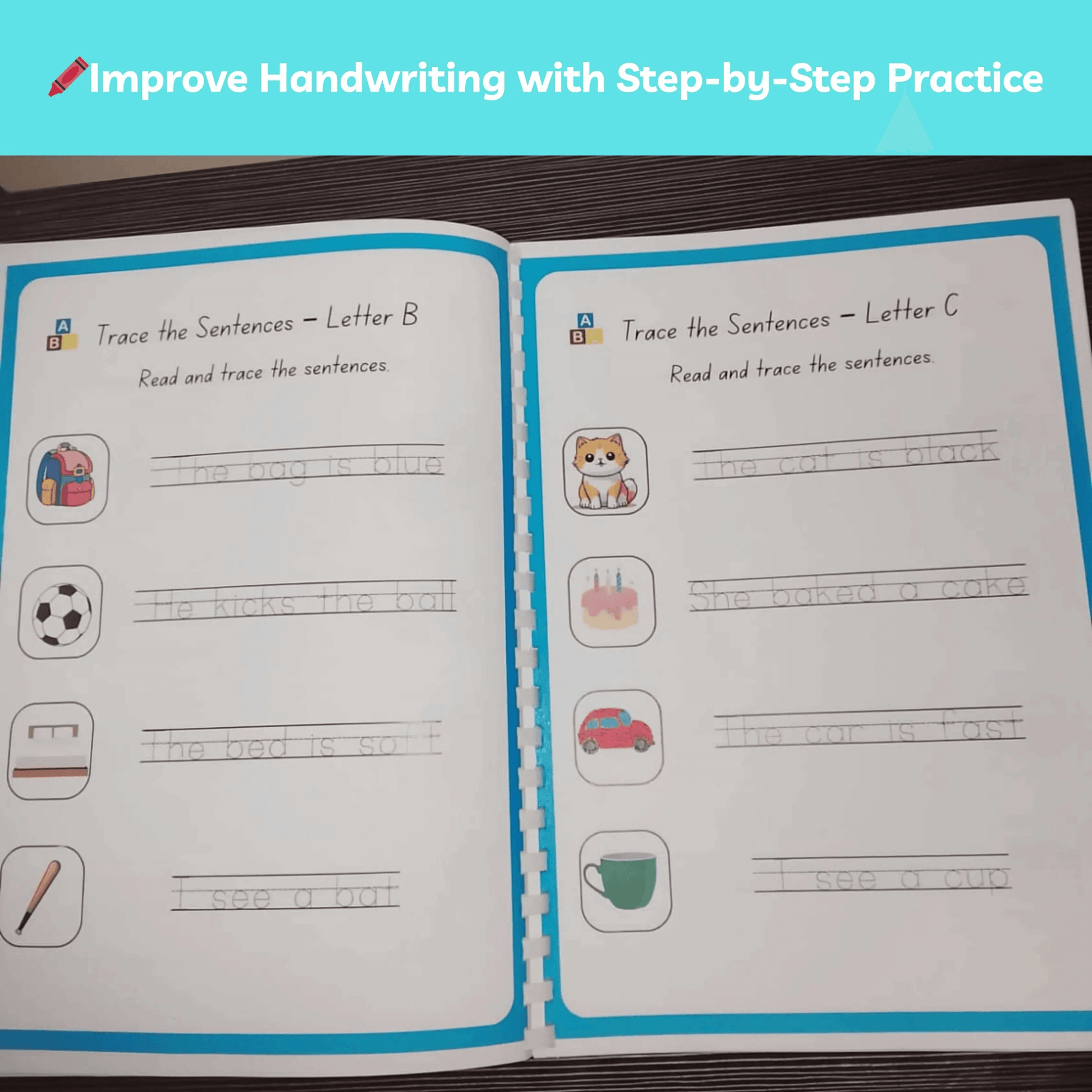 Complete Alphabet Learning Worksheets for Kids – 313 Pages Printable ABC Tracing & Handwriting Practice (Digital PDF Download) kidyjoy