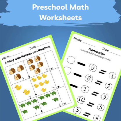 100+ Preschool & Kindergarten Math Worksheets | Fun Counting, Tracing & Number Practice | Homeschool Learning Printables for Early Math Skills kidyjoy