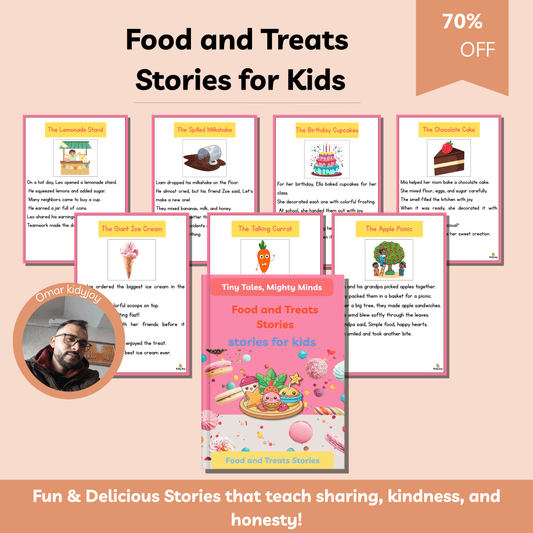 Food and Treats Stories for Kids | 10 Sweet & Heartwarming Short Stories About Sharing, Kindness & Honesty | Printable Storybook for Ages 3–8