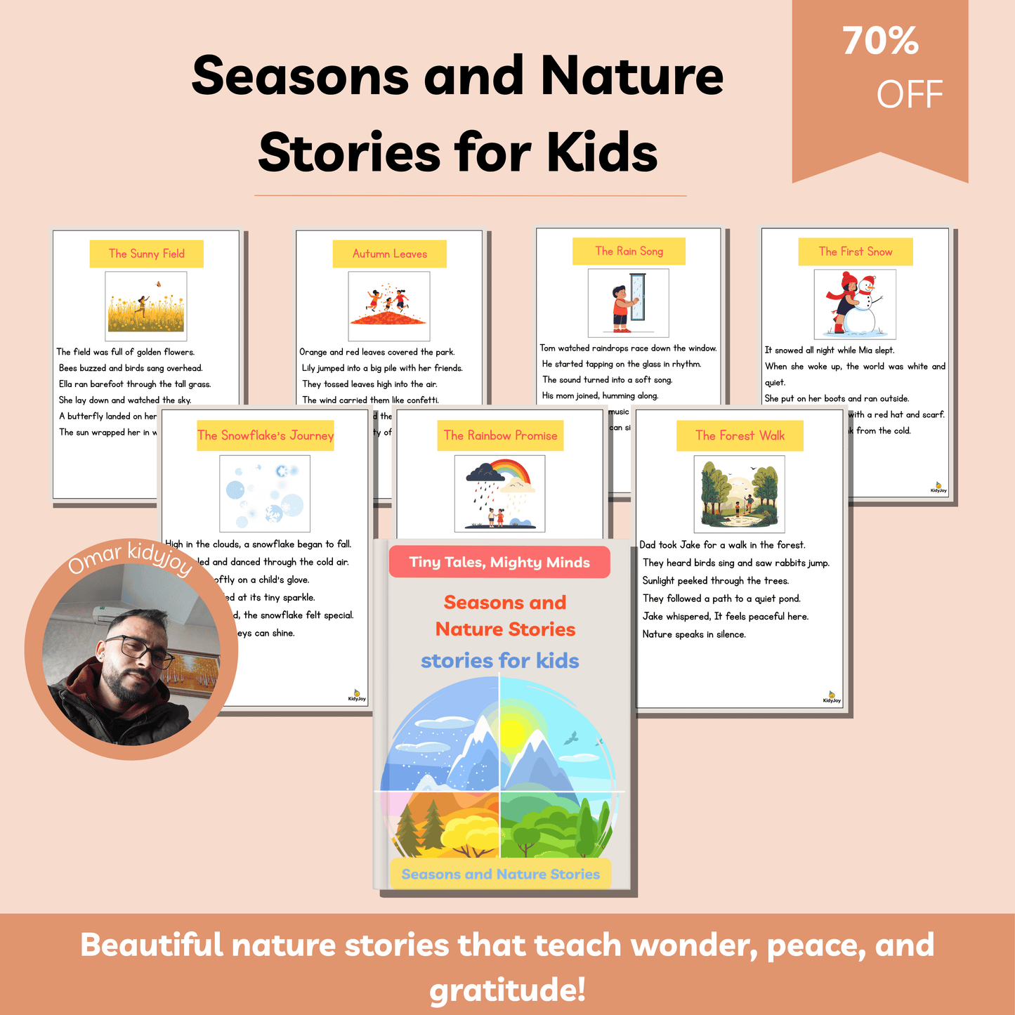 Seasons and Nature Stories for Kids | 10 Magical Short Stories About the Beauty of Nature, Gratitude & Discovery | Printable Storybook for Ages 3–8