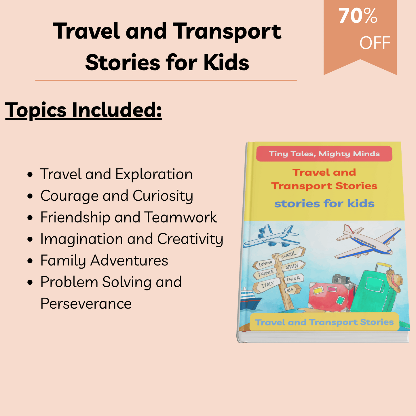 Travel and Transport Stories for Kids | 10 Exciting Short Stories About Adventure, Courage & Imagination | Printable Storybook for Ages 3–8