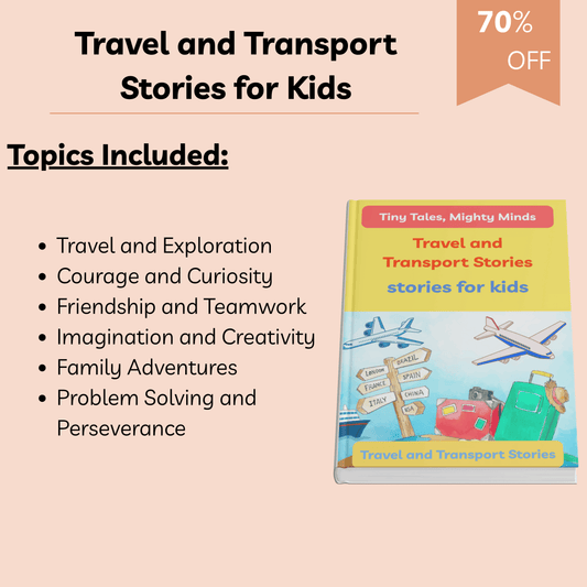 Travel and Transport Stories for Kids | 10 Exciting Short Stories About Adventure, Courage & Imagination | Printable Storybook for Ages 3–8