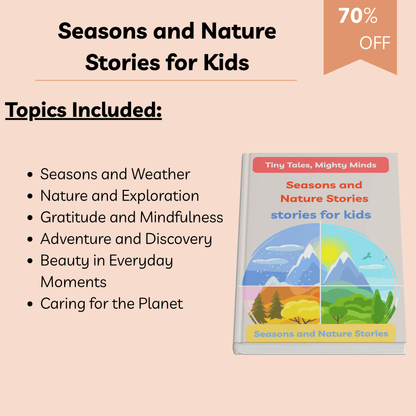Seasons and Nature Stories for Kids | 10 Magical Short Stories About the Beauty of Nature, Gratitude & Discovery | Printable Storybook for Ages 3–8