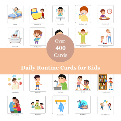 400+ Daily Routine Cards for Kids — Make Mornings Easier, Bedtimes Smoother & Days More Organized!