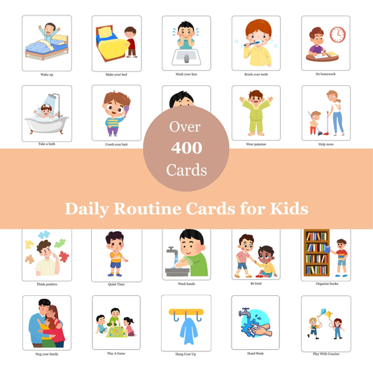 400+ Daily Routine Cards for Kids — Make Mornings Easier, Bedtimes Smoother & Days More Organized!